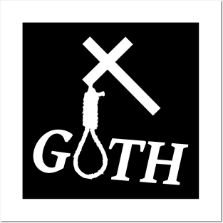 Goth hangs on the cord, Gothic fashion Posters and Art